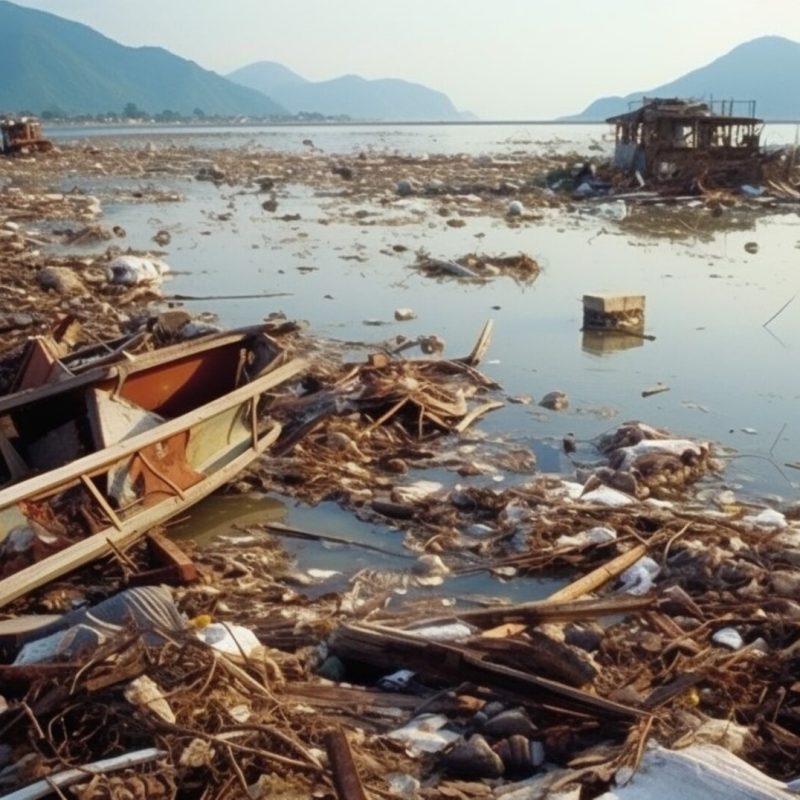 1920-pile-of-debris-left-after-a-tsunami-hit-the-coast